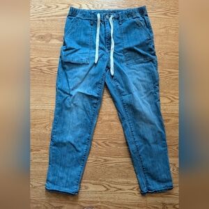 Judy Blue Light and Dark Blue Denim Joggers